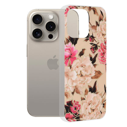 Калъф за Apple iPhone 15 Pro Max, Techsuit, Marble, Бежов