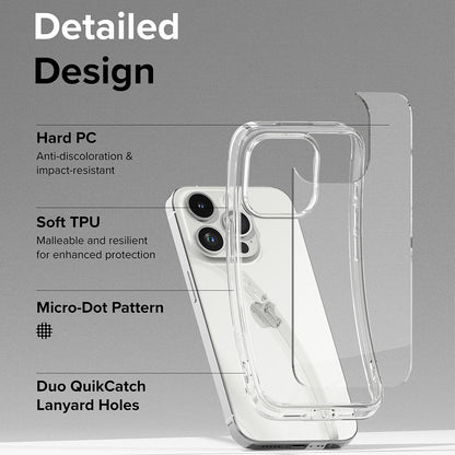 Калъф за Apple iPhone 15 Pro, Ringke, Fusion, Прозрачен