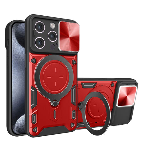 Калъф за Apple iPhone 15 Pro, Techsuit, CamGuard Pro, Червен