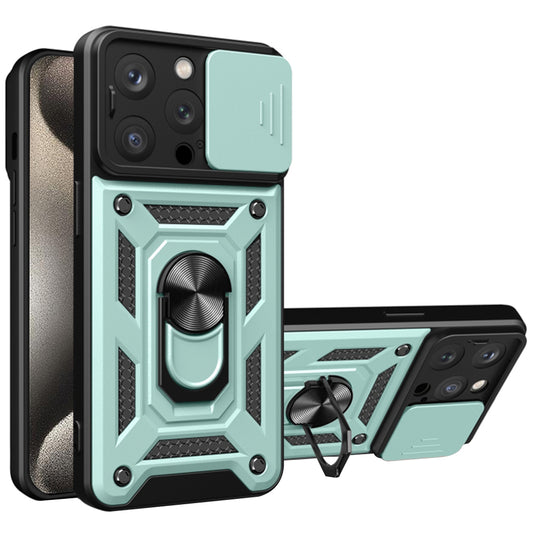Калъф за Apple iPhone 15 Pro, Techsuit, CamShield, Зелен