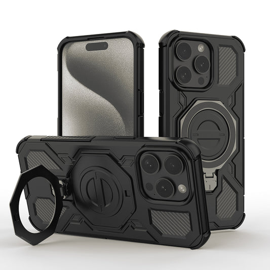 Калъф за Apple iPhone 15 Pro, Techsuit, Carbon Shield Pro, Черен