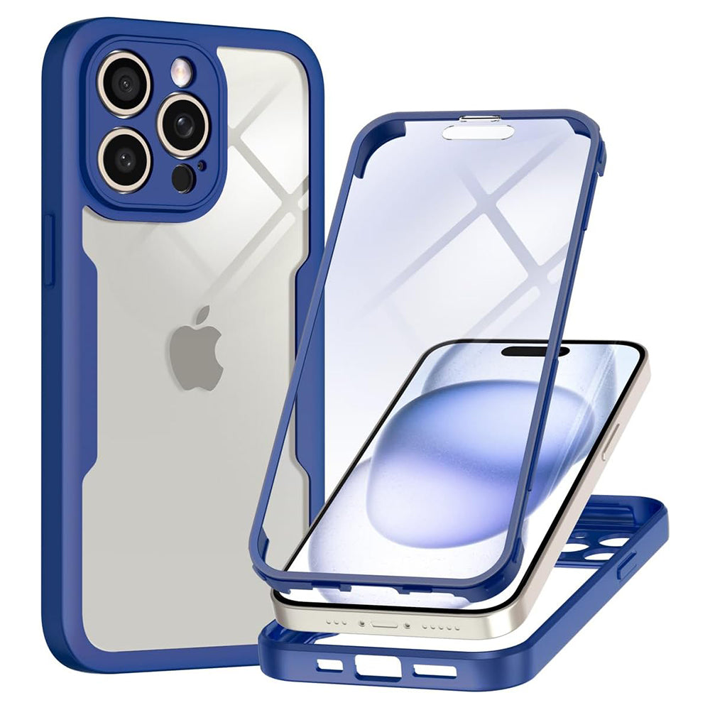 Калъф за Apple iPhone 15 Pro, Techsuit, ColorVerse 360, Син