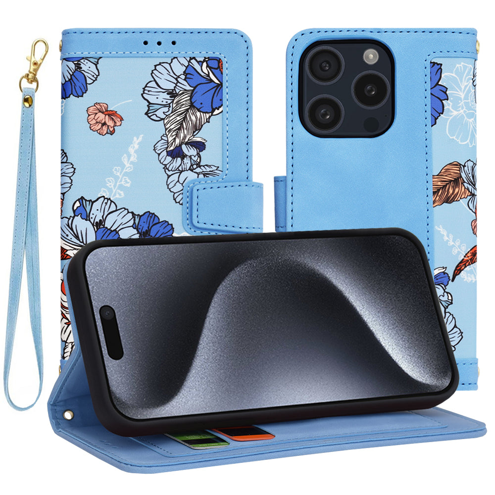 Калъф за Apple iPhone 15 Pro, Techsuit, FlipCraft, Bleu