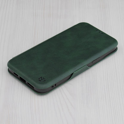 Калъф за Apple iPhone 15 Pro, Techsuit, Safe Wallet Plus, Зелен