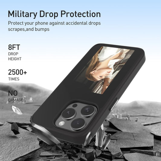 Калъф за Apple iPhone 15 Pro, Techsuit, SmartScreen NFC, Черен