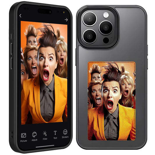 Калъф за Apple iPhone 15 Pro, Techsuit, SmartScreen NFC, Черен