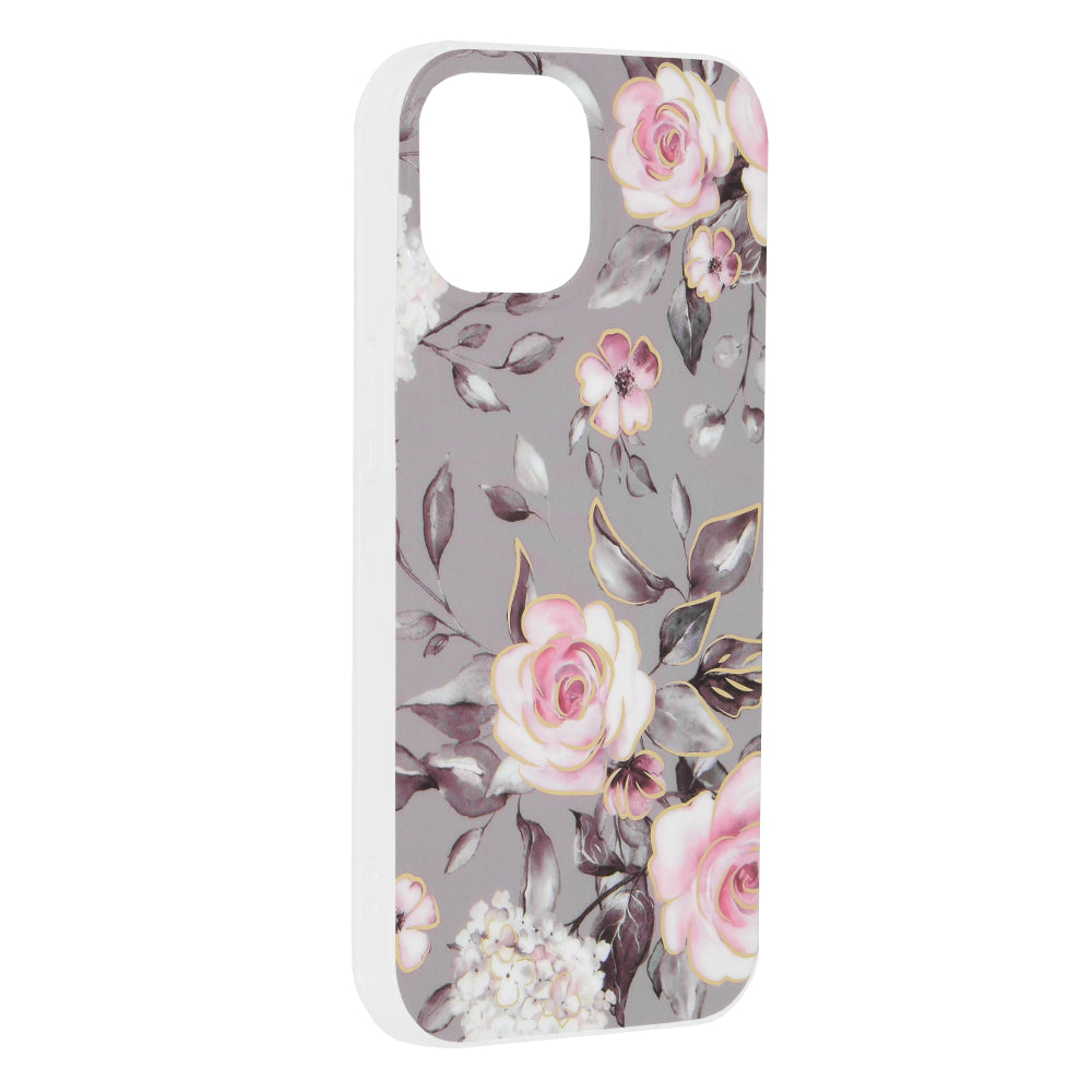 Калъф за Apple iPhone 15, Techsuit, Marble, Сив