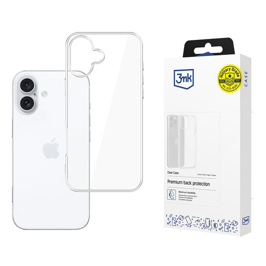Калъф за Apple iPhone 16, 3MK, прозрачен, прозрачен