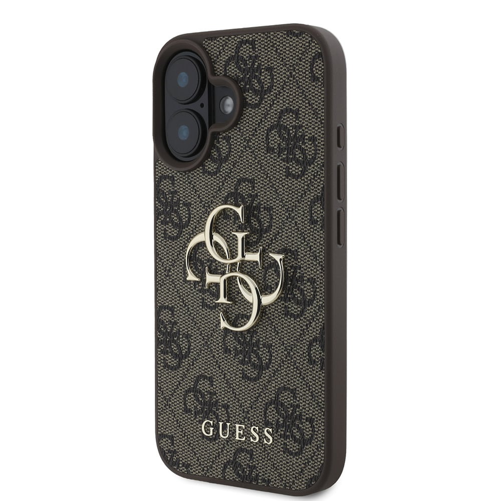 Калъф за Apple iPhone 16, Guess, 4G Big Logo, Кафяв