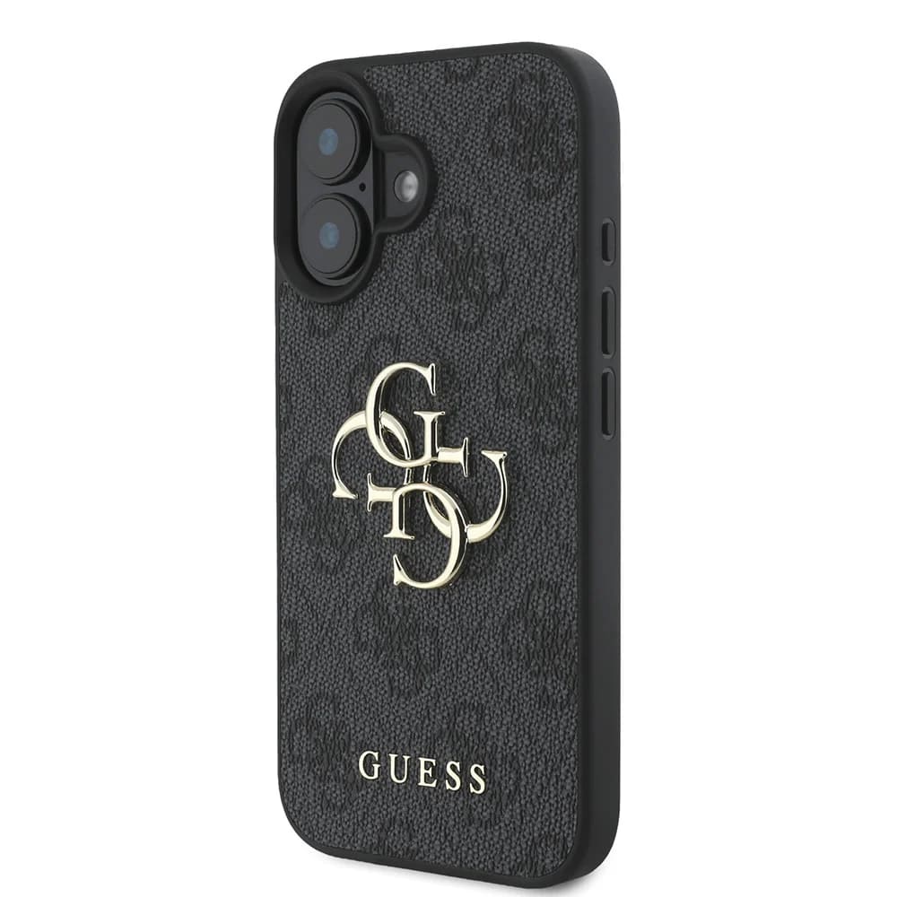 Калъф за Apple iPhone 16, Guess, 4G Big Logo, Черен