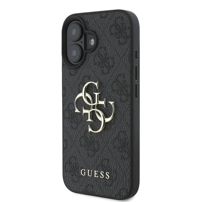 Калъф за Apple iPhone 16, Guess, 4G Big Logo, Черен