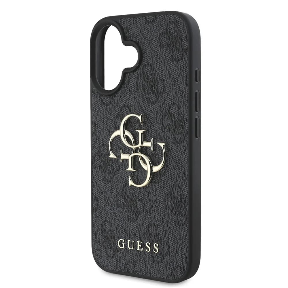 Калъф за Apple iPhone 16, Guess, 4G Big Logo, Черен