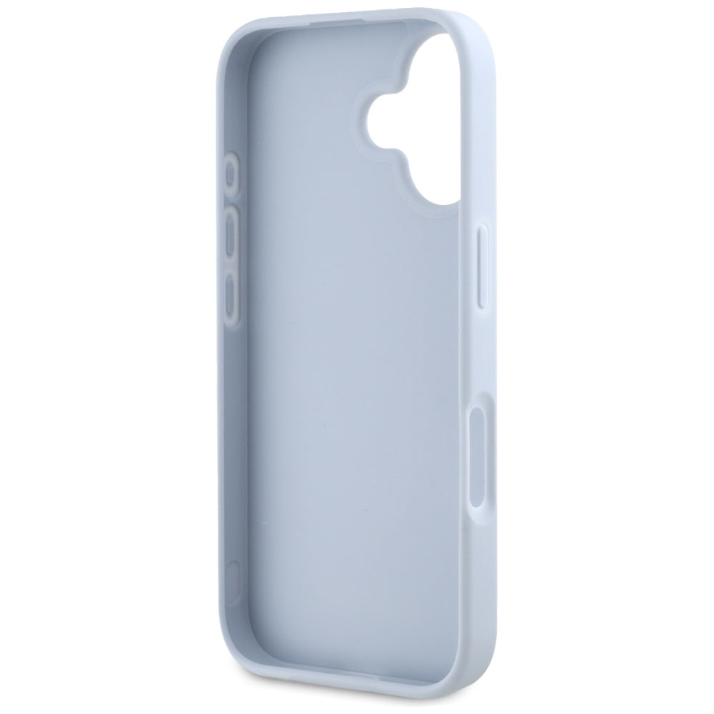 Калъф за Apple iPhone 16, Guess, Grained Big 4G Logo Small Classic Logo, Син
