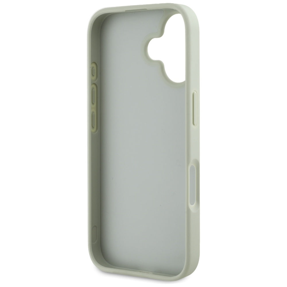 Калъф за Apple iPhone 16, Guess, Grained Big 4G Logo Small Classic Logo, зелен