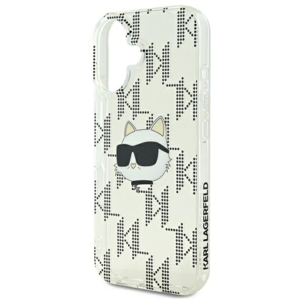 Калъф за Apple iPhone 16, Karl Lagerfeld, IML Luxury Electroplated Choupette's Head, Прозрачен