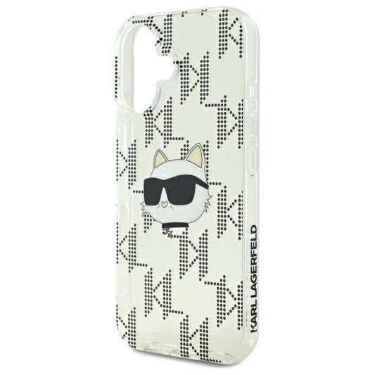 Калъф за Apple iPhone 16, Karl Lagerfeld, IML Luxury Electroplated Choupette's Head, Прозрачен