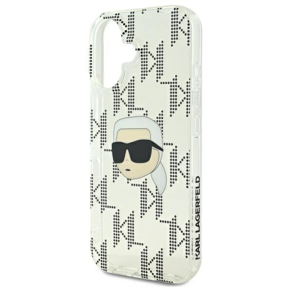 Калъф за Apple iPhone 16, Karl Lagerfeld, IML Luxury Electroplated Karl's Head, Прозрачен