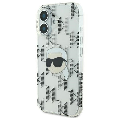 Калъф за Apple iPhone 16, Karl Lagerfeld, IML Luxury Electroplated Karl's Head, Прозрачен