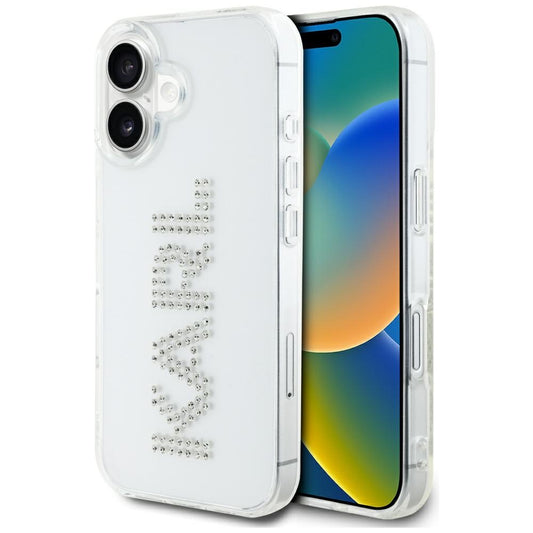 Калъф за Apple iPhone 16, Karl Lagerfeld, IML Rhinestones Transparent Logo, Прозрачен