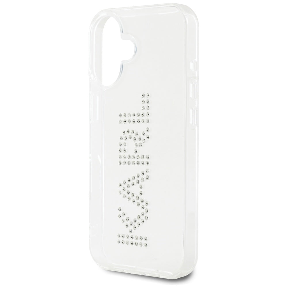 Калъф за Apple iPhone 16, Karl Lagerfeld, IML Rhinestones Transparent Logo, Прозрачен