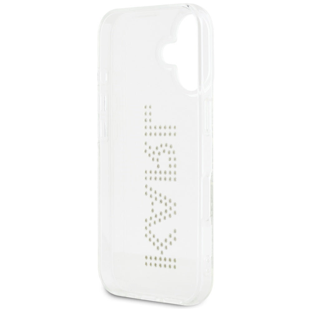 Калъф за Apple iPhone 16, Karl Lagerfeld, IML Rhinestones Transparent Logo, Прозрачен