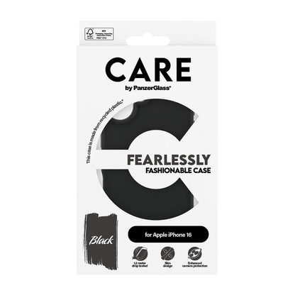 Калъф за Apple iPhone 16, PanzerGlass, Care Fashionable, Черен