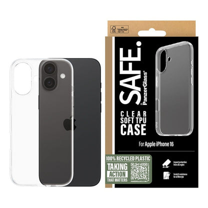 Калъф за Apple iPhone 16, PanzerGlass, Safe., Прозрачен