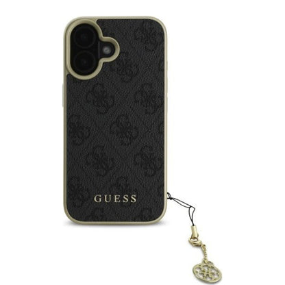 Калъф за Apple iPhone 16 Plus, Guess, 4G Charm, Черен