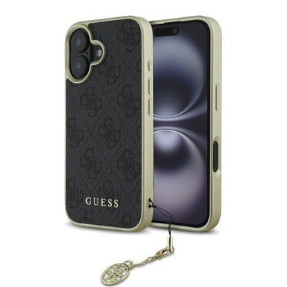 Калъф за Apple iPhone 16 Plus, Guess, 4G Charm, Черен