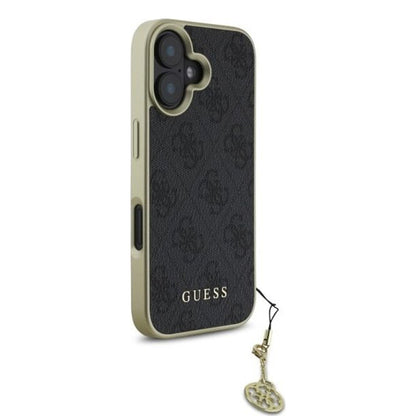 Калъф за Apple iPhone 16 Plus, Guess, 4G Charm, Черен
