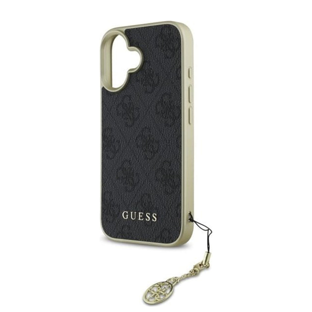 Калъф за Apple iPhone 16 Plus, Guess, 4G Charm, Черен