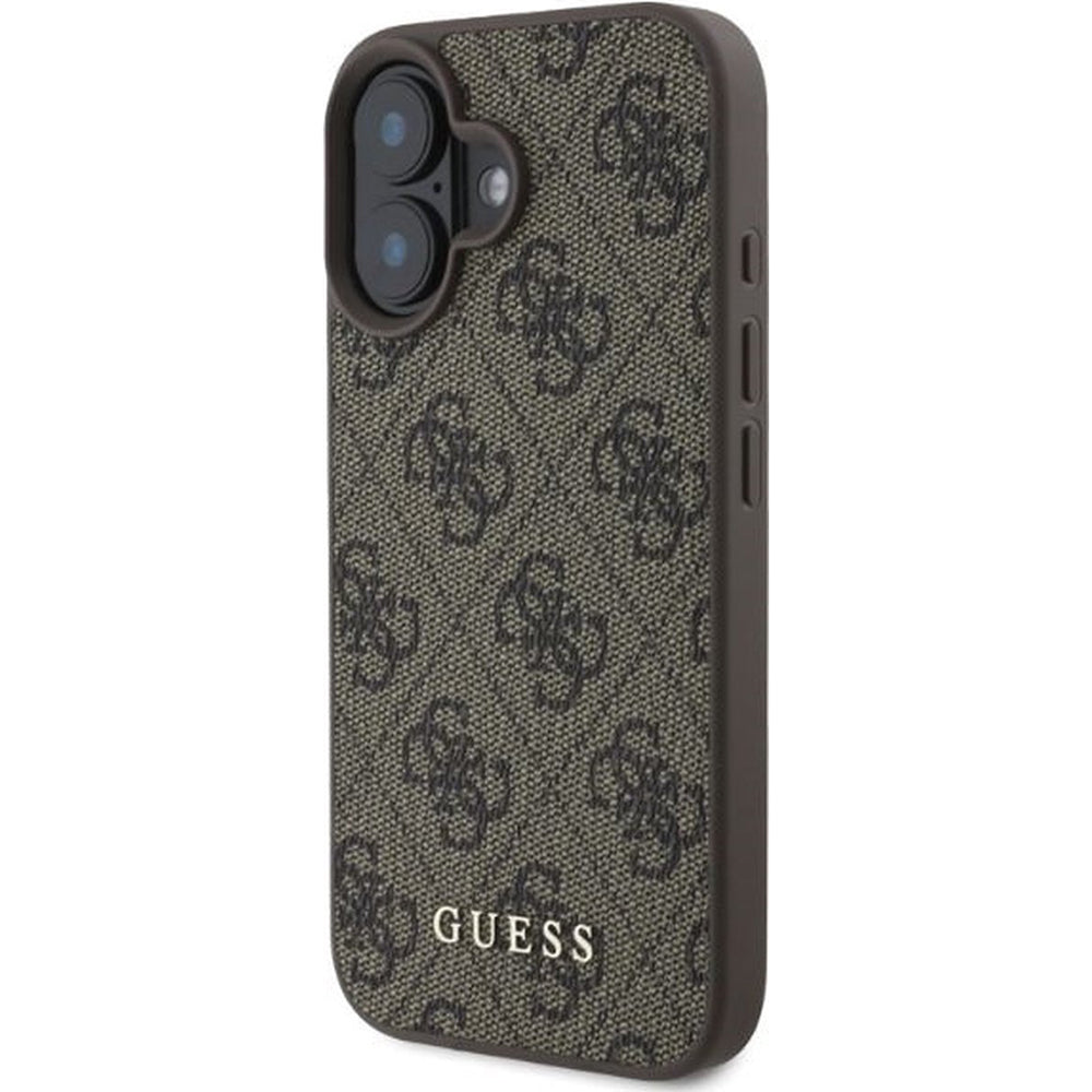 Калъф за Apple iPhone 16 Plus, Guess, 4G Classic, Кафяв