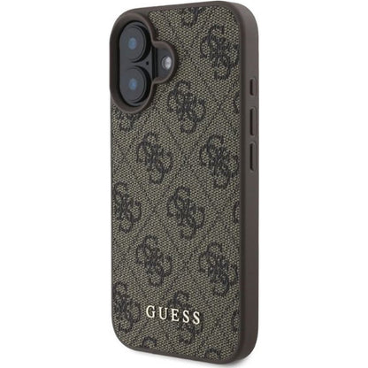 Калъф за Apple iPhone 16 Plus, Guess, 4G Classic, Кафяв