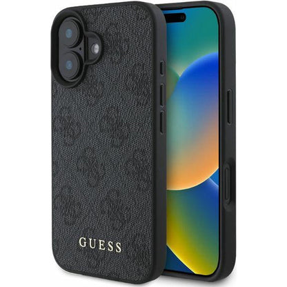 Калъф за Apple iPhone 16 Plus, Guess, 4G Classic, Черен