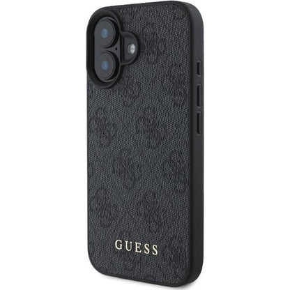 Калъф за Apple iPhone 16 Plus, Guess, 4G Classic, Черен