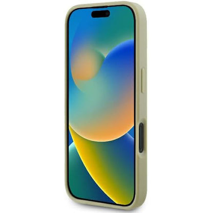 Калъф за Apple iPhone 16 Plus, Guess, Fixed Glitter Big 4G, Златист