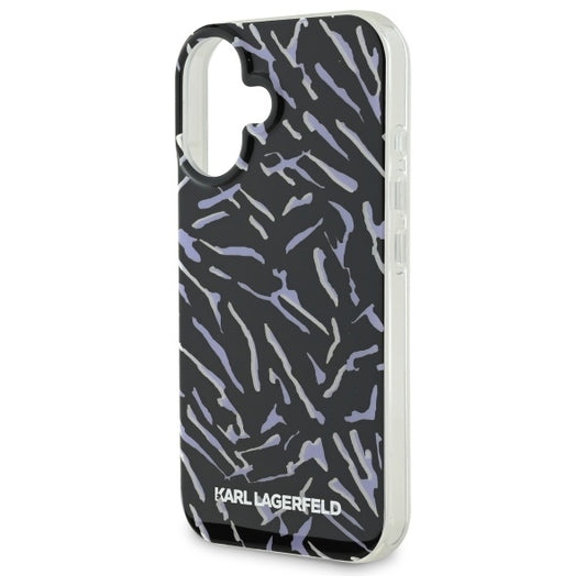 Калъф за Apple iPhone 16 Plus, Karl Lagerfeld, Zebra with Cord Strap, Лилав