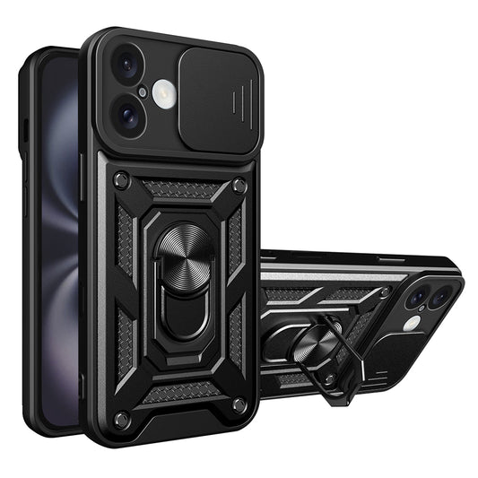 Калъф за Apple iPhone 16 Plus, Techsuit, CamShield, Черен