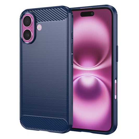 Калъф за Apple iPhone 16 Plus, Techsuit, Карбон, Син