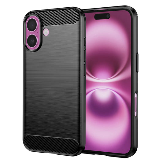 Калъф за Apple iPhone 16 Plus, Techsuit, Карбон, Черен