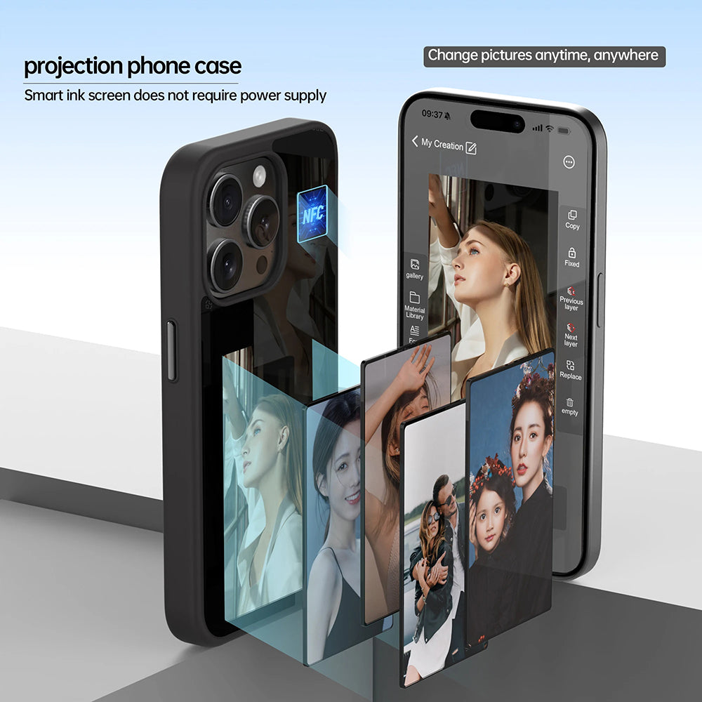 Калъф за Apple iPhone 16 Plus, Techsuit, SmartScreen NFC, Черен
