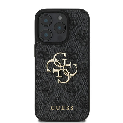 Калъф за Apple iPhone 16 Pro, Guess, 4G Big Logo, Черен
