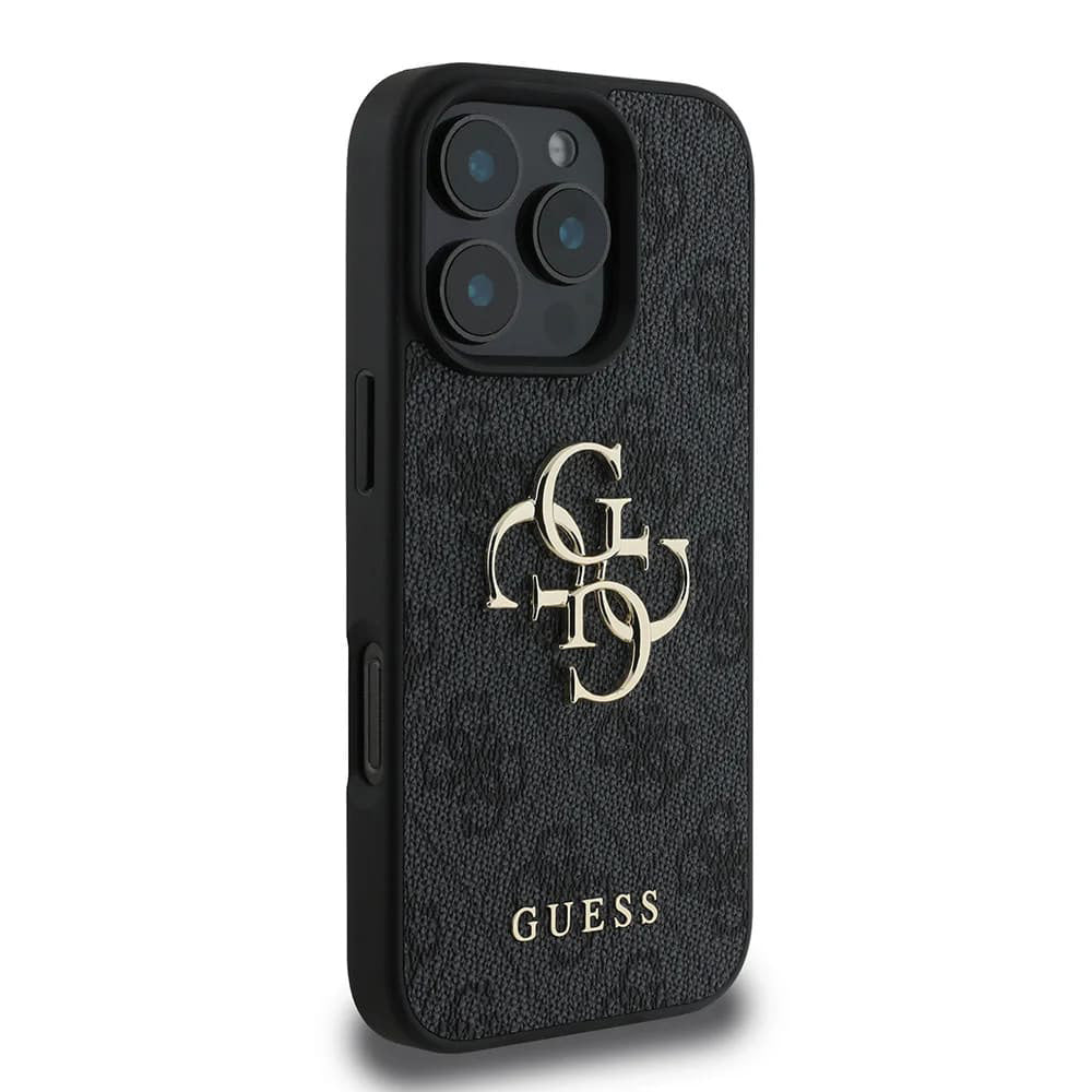 Калъф за Apple iPhone 16 Pro, Guess, 4G Big Logo, Черен