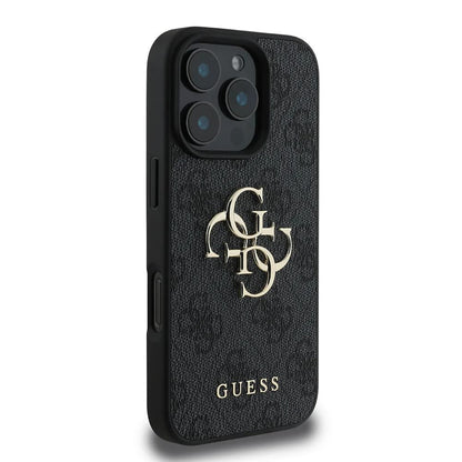 Калъф за Apple iPhone 16 Pro, Guess, 4G Big Logo, Черен