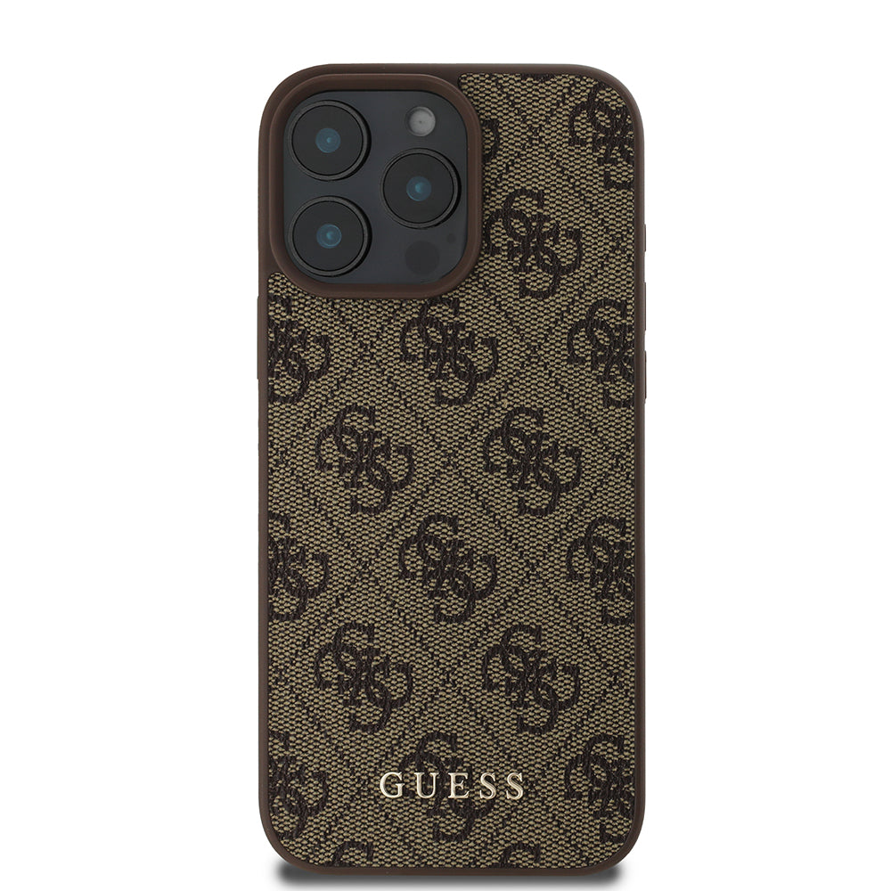 Калъф за Apple iPhone 16 Pro, Guess, 4G Classic, Черен