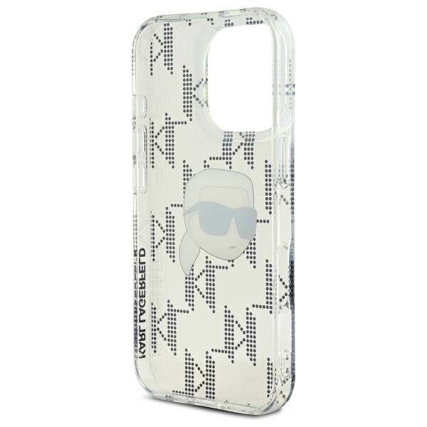 Case for Apple iPhone 16 Pro, Karl Lagerfeld, IML Luxury Electroplated Karl's Head, Transparent