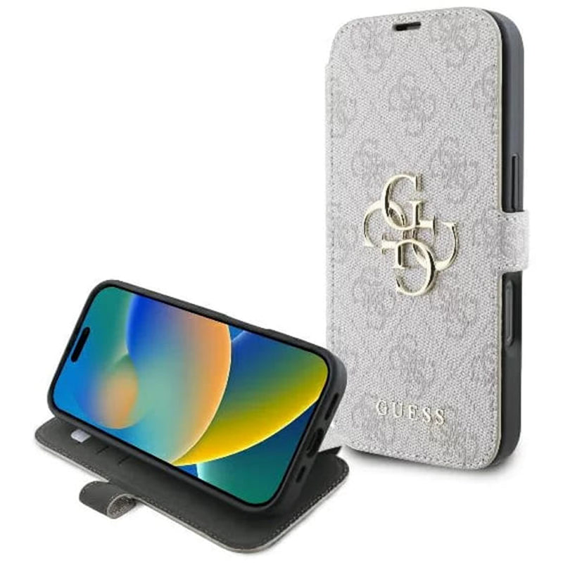 Калъф за Apple iPhone 16 Pro Max, Guess, 4G Book, Розов