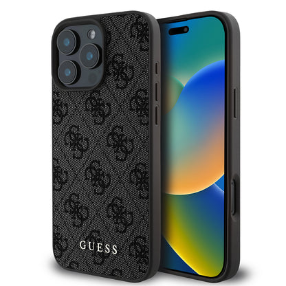 Калъф за Apple iPhone 16 Pro Max, Guess, 4G Classic, Черен