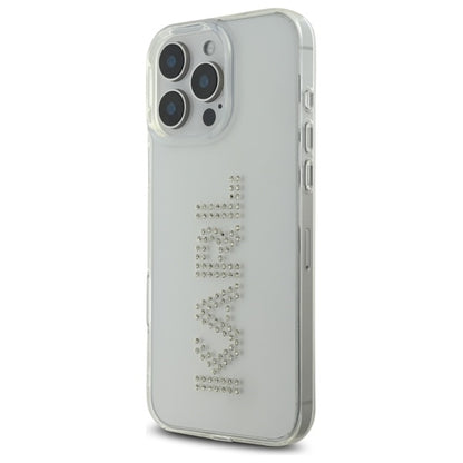 Калъф за Apple iPhone 16 Pro Max, Karl Lagerfeld, IML Rhinestones Transparent Logo, Прозрачен