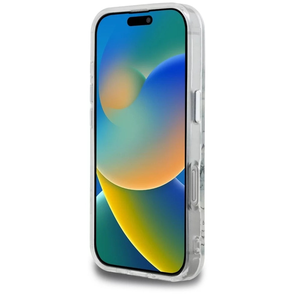 Case for Apple iPhone 16 Pro Max, Karl Lagerfeld, IML Sketched Graphic Logo, Transparent